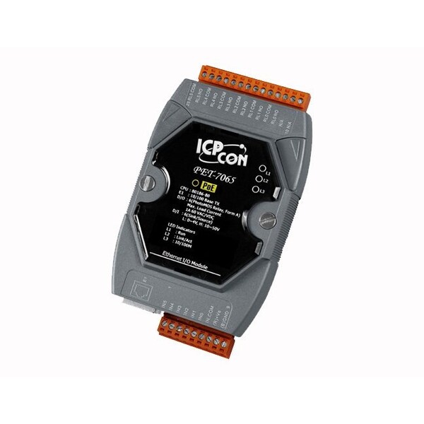 Icp Das 6-channel Power Relay Output and 6-channel Isolation Digital Input with PoE and M PET-7065 - main